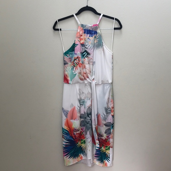 Chelsea28 Tropical Print Crepe Blouson Dress - Picture 3 of 8